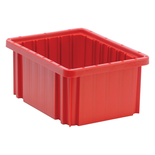 Divider Box&reg; Containers, Plastic, 10.9" W x 8.3" D x 5" H, Red Oxymax Inc