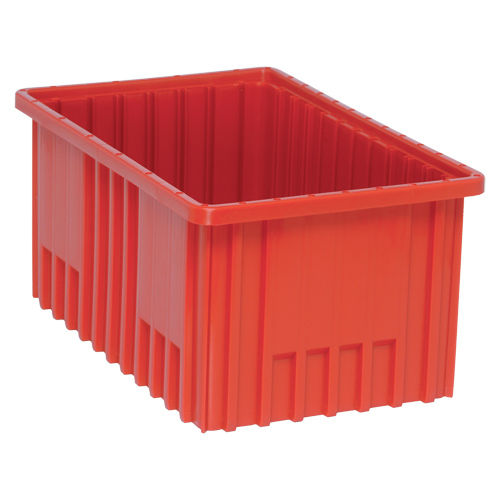 Contenants Divider Box, Plastique, 16,5" la x 10,9" p x 8" h, Rouge Oxymax Inc