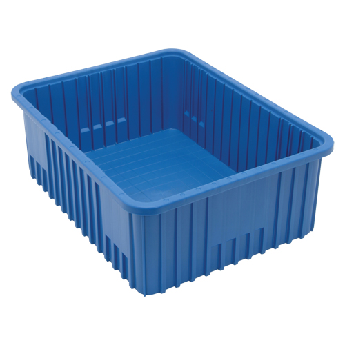 Contenants Divider Box, Plastique, 22,5" la x 17,5" p x 8" h, Bleu Oxymax Inc