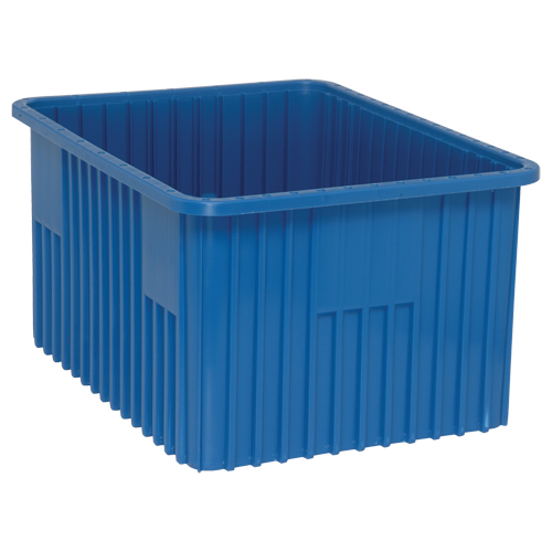 Divider Box&reg; Containers, Plastic, 22.5" W x 17.5" D x 12" H, Blue Oxymax Inc