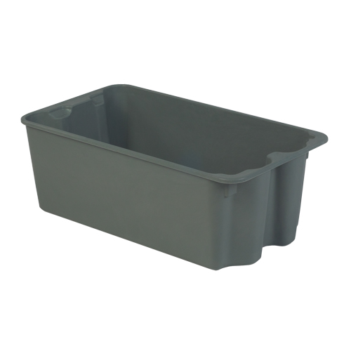 Stack-N-Nest&reg; Plexton Containers, 16.9" W x 30.6" D x 11.1" H, Grey Oxymax Inc