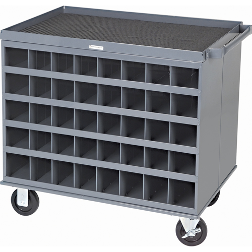 Heavy-Duty 2-Sided Mobile Carts/Work Stations, 1000 lbs. Capacity, 34" x W, 32" x H, 24" D, All-Welded Oxymax Inc