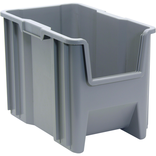 Giant Stacking Containers, 10-7/8" W x 12-1/2" H x 17-1/2" D, Grey Oxymax Inc