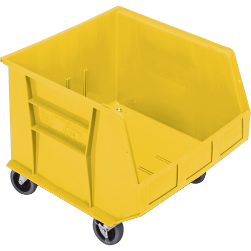 Mobile Bin, 14" H x 16-1/2" W x 18" D, 75 lbs. Capacity, Yellow Oxymax Inc