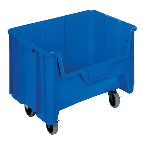 Mobile Giant Stack Container, 12-7/16" H x 19-7/8" W x 15-1/4" D, 250 lbs. Capacity, Blue Oxymax Inc