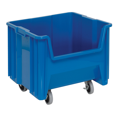 Mobile Giant Stack Container, 12-1/2" H x 16-1/2" W x 17-1/2" D, 250 lbs. Capacity, Blue Oxymax Inc