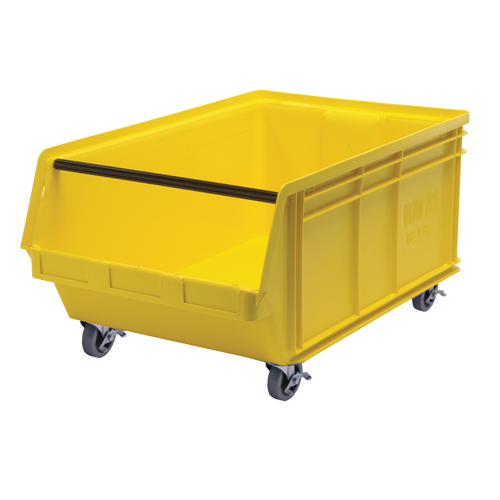 Mobile MAGNUM Bin, 14-7/8" H x 18-3/8" W x 29" D, 150 lbs. Capacity, Yellow Oxymax Inc