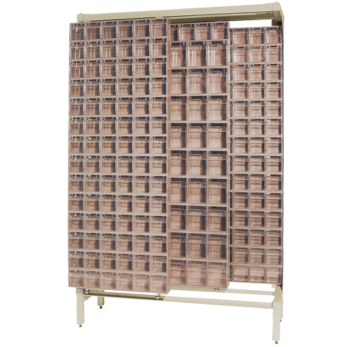 Free-Standing Tip-Out Bins Slider System, 48" W x 18" D x 77" H, 303 Drawers Oxymax Inc