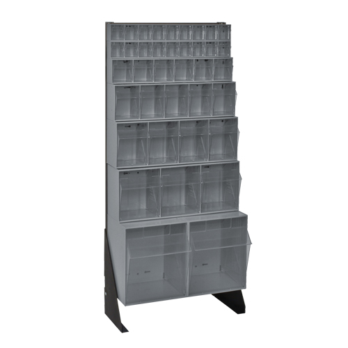 Tip-Out Bins Stand, 23-5/8" W x 8" D x 52" H, 38 Drawers Oxymax Inc