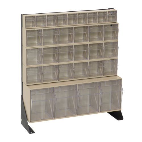 Tip-Out Bins Stand, 23-5/8" W x 8" D x 28" H, 31 Drawers Oxymax Inc