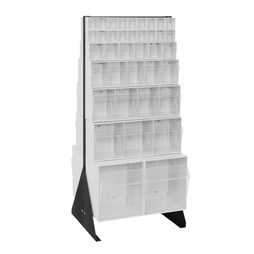 Tip-Out Bins Stand, 23-5/8" W x 16" D x 52" H, 76 Drawers Oxymax Inc