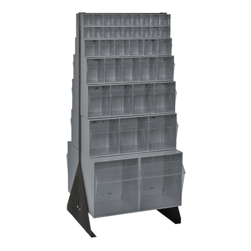 Tip-Out Bins Stand, 23-5/8" W x 16" D x 52" H, 76 Drawers Oxymax Inc