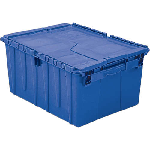 Flipak&reg; Polyethylene Plastic (PE) Distribution Containers, 11.8" x 9.8" x 7.7", Blue Oxymax Inc