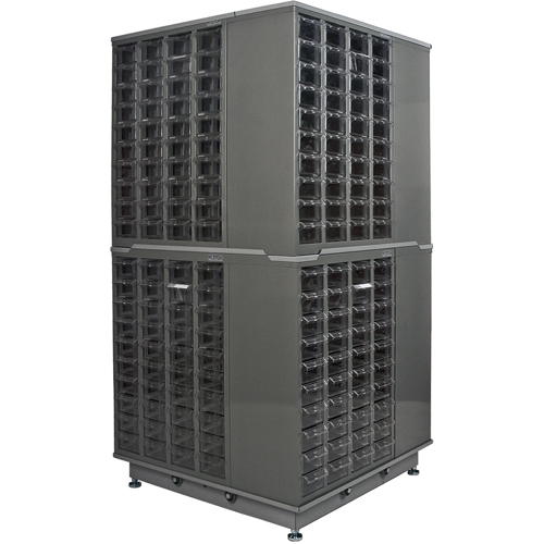 KPC-600 Parts Cabinet, Galvanized Steel, 40 Drawers, 18-3/10" x 8-7/10" x 25-3/10", Grey Oxymax Inc