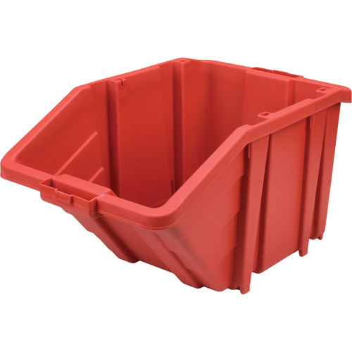 Jumbo Plastic Bin, 15-1/2" W x 13" H x 25" D, Red, 200 lbs. Capacity Oxymax Inc