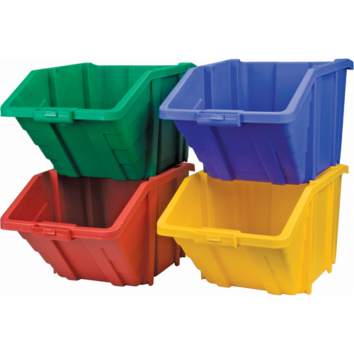 Jumbo Plastic Bin, 15-1/2" W x 13" H x 25" D, Yellow, 200 lbs. Capacity Oxymax Inc