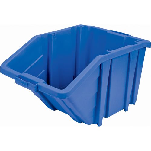 Jumbo Plastic Bin, 15-1/2" W x 13" H x 25" D, Blue, 200 lbs. Capacity Oxymax Inc