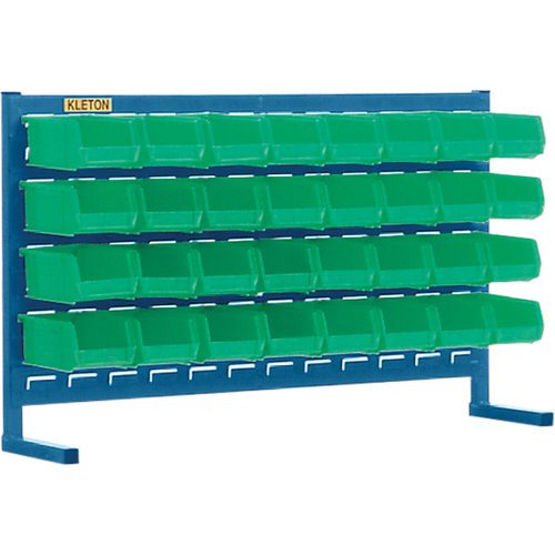 Louvered Rack with Bins, 32 Bins, 36" W x 8-1/4" D x 22" H Oxymax Inc