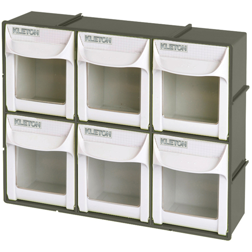 Heavy-Duty Tilt Bin, 11-3/4" W x 3-1/2" D x 9-3/4" H, 6 Drawers Oxymax Inc