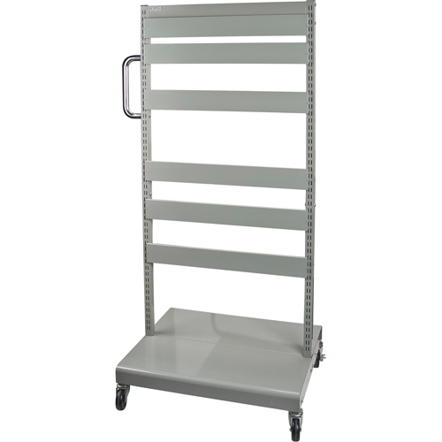 Mobile Tilt Bin Rack - Cart Only, Double-sided, 26-1/4" W x 22" D x 57-1/2" H Oxymax Inc