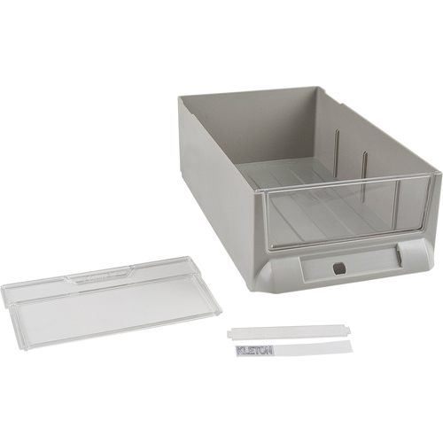 Replacement Drawer for KPC-200 Parts Cabinets, Plastic, 5-3/8" W x 9-13/16" D x 3-3/10" H, Grey Oxymax Inc