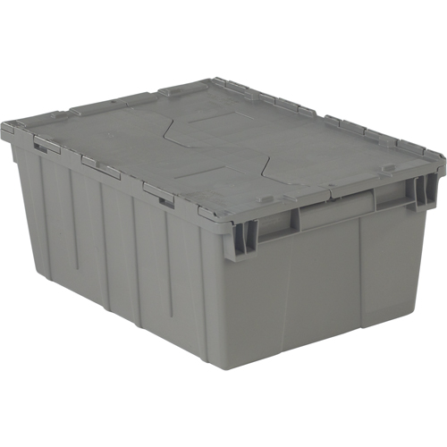 Contenants de distribution Flipak en plastique poly&eacute;thyl&egrave;ne (PE), 21,9" x 15,2" x 9,3", Gris Oxymax Inc