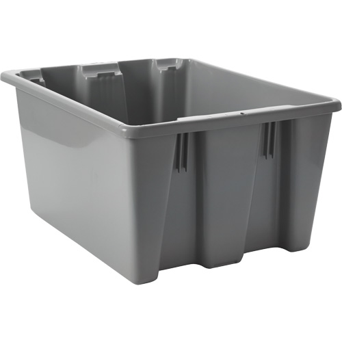 Stack & Nest Palletote Box, 10" x 15.5" x 19.5", Grey Oxymax Inc