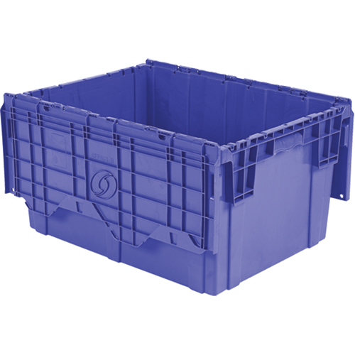 Contenants de distribution Flipak en plastique poly&eacute;thyl&egrave;ne (PE), 27,9" x 20,9" x 15,2", Bleu Oxymax Inc