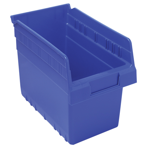 Store-Max Shelf Bins, 6-5/8" W x 8" H x 11-5/8" D, Blue, 44 lbs. Capacity Oxymax Inc