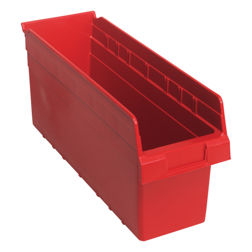 Bacs pour &eacute;tag&egrave;re Store-Max, 6-5/8" la x 8" H x 17-7/8" p, Rouge, Capacit&eacute; 56 lb Oxymax Inc