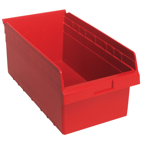 Bacs pour &eacute;tag&egrave;re Store-Max, 11-1/8" la x 8" H x 17-7/8" p, Rouge, Capacit&eacute; 56 lb Oxymax Inc