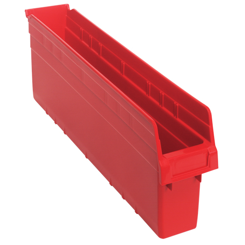 Bacs pour &eacute;tag&egrave;re Store-Max, 4-3/8" la x 8" H x 23-5/8" p, Rouge, Capacit&eacute; 68 lb Oxymax Inc