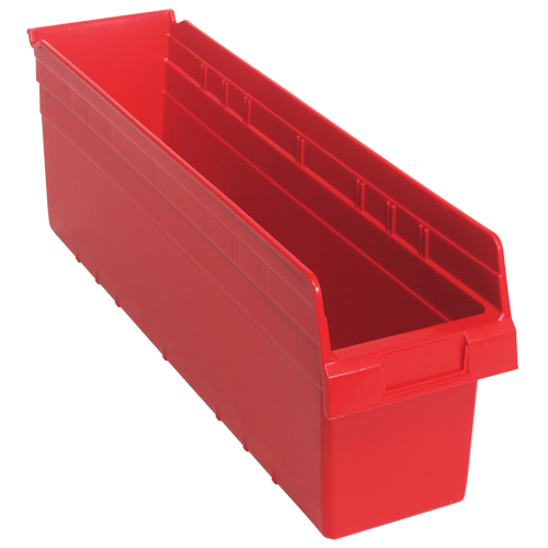 Bacs pour &eacute;tag&egrave;re Store-Max, 6-5/8" la x 8" H x 23-5/8" p, Rouge, Capacit&eacute; 68 lb Oxymax Inc