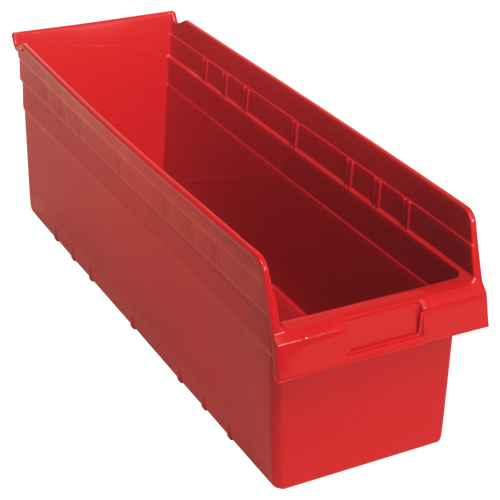 Bacs pour &eacute;tag&egrave;re Store-Max, 8-3/8" la x 8" H x 23-5/8" p, Rouge, Capacit&eacute; 68 lb Oxymax Inc