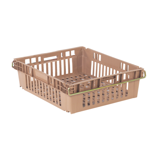 Contenant en plastique empilable Stack-N-Nest pour l'agriculture, 20,3" x 24" x 6,8", Beige Oxymax Inc