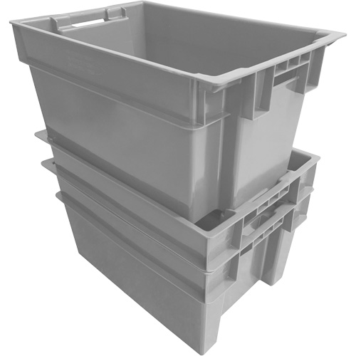 Contenant Stack & Nest, 16" la, 12" h x 24" p, Gris Oxymax Inc