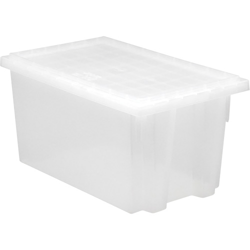 Heavy-Duty Stack & Nest Tote, 6" x 11" x 18", Clear Oxymax Inc