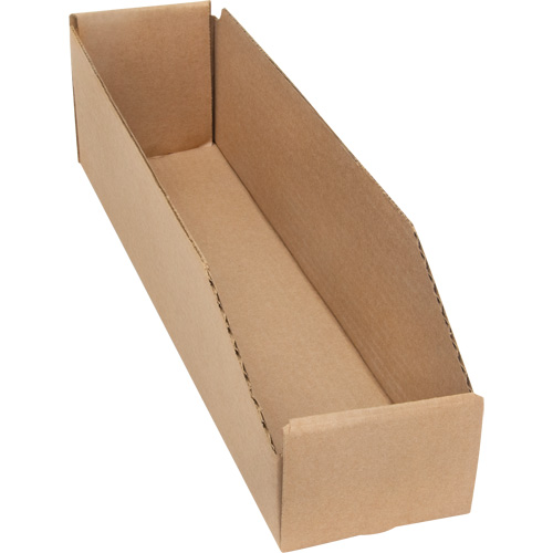 Deep Corrugated Parts Bins, 3-3/4" W x 17-1/4" D x 4-1/2" H, Beige Oxymax Inc