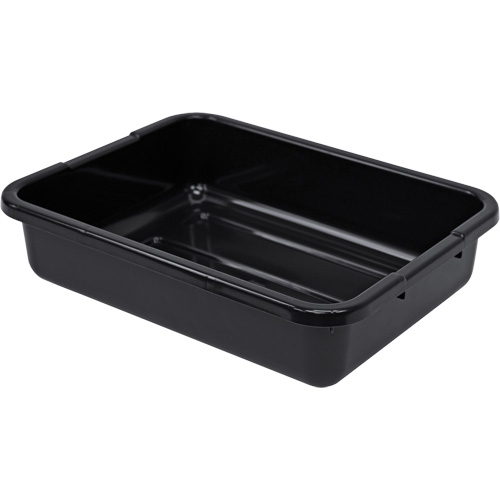Bac d'entreposage tout usage &agrave; fond rainur&eacute;, 5" ha x 15" p x 21" lo, Plastique, Noir Oxymax Inc