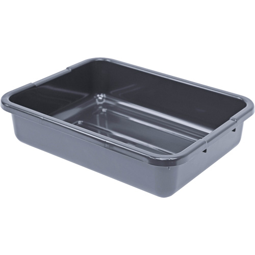 All-Purpose Ribbed-Bottom Storage Tub, 5" H x 15" D x 21" L, Plastic, Grey Oxymax Inc