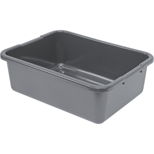 All-Purpose Ribbed-Bottom Storage Tub, 7" H x 15" D x 21" L, Plastic, Grey Oxymax Inc