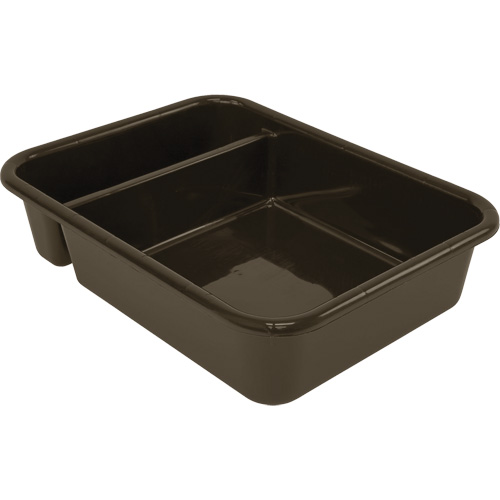 All-Purpose Compartmentalized Storage Tub, 5" H x 15" D x 20" L, Plastic, Brown Oxymax Inc