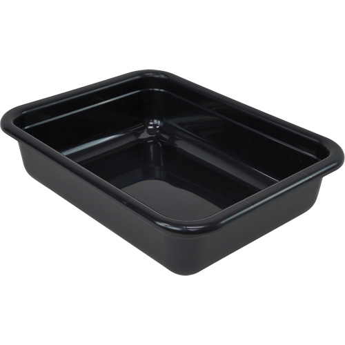Bac d'entreposage tout usage &agrave; fond plat, 5" ha x 17" p x 22" lo, Plastique, Noir Oxymax Inc