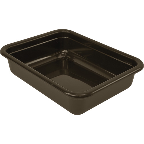 All-Purpose Flat-Bottom Storage Tub, 5" H x 17" D x 22" L, Plastic, Grey Oxymax Inc