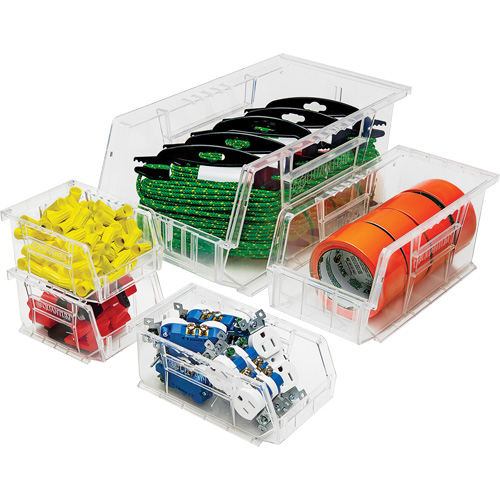 Bacs tr&egrave;s transparents Ultra, 8-1/4" la, 7" h x 14-3/4" p, Transparent Oxymax Inc