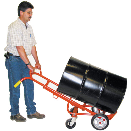 Diable &agrave; Barils Ergonomique A/Roulettes Pivotantes, Fabriqu&eacute; en Acier, 55 - 85 gal. US (45 - 70 gal. imp.) Oxymax Inc