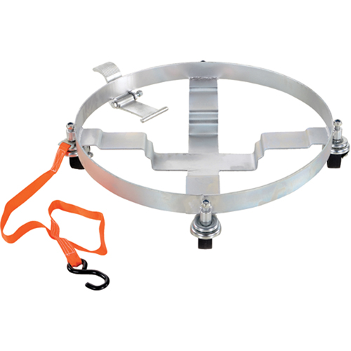 Tilting Drum Dollies, Steel, 900 lbs. Capacity, 23-1/2" Diameter, Hard Rubber Casters Oxymax Inc