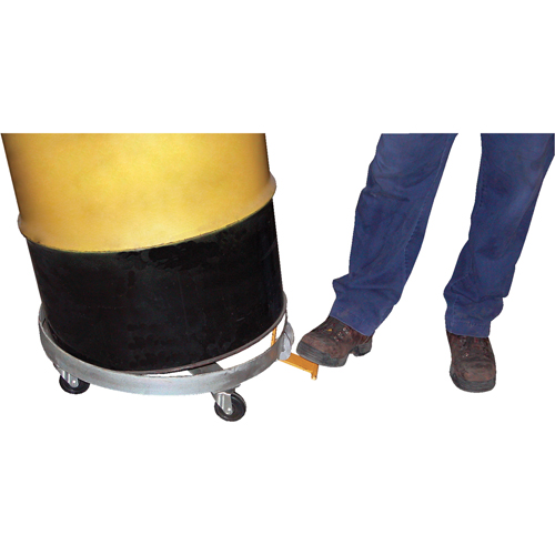 Tilting Drum Dollies, Steel, 900 lbs. Capacity, 23-1/2" Diameter, Hard Rubber Casters Oxymax Inc