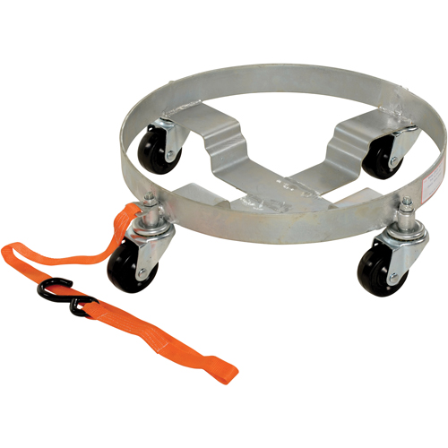 Multi-Tier Drum Dollies, Steel, 900 lbs. Capacity, 19" Diameter, Rubber Casters Oxymax Inc