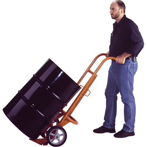 Chariots ergonomiques pour baril, Fabriqu&eacute; en Acier, 55 - 85 gal. US (45 - 70 gal. imp.) Oxymax Inc